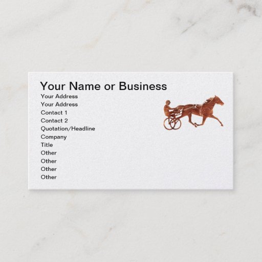 Customizable Brown Pacer Silhouette Business Card