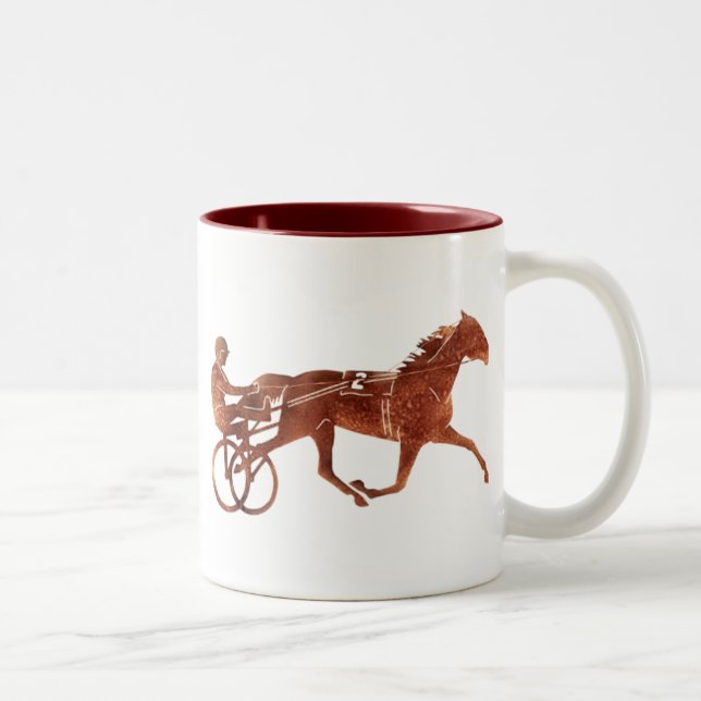 Brown Pacer Silhouette Two-Tone Coffee Mug (Right)