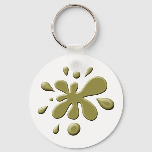 Brown Paint Splodge Keychain (Front)