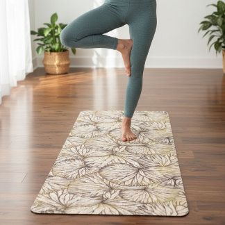 Brown Palms Yoga Mat