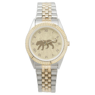 Brown Panther with Roman Numerals Watch