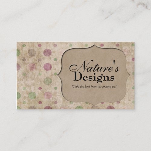 Brown Paper Bag Polka Dots Profile Business Card