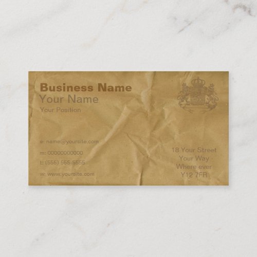 Brown Paper Business Card Templates