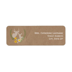 Brown Paper Inspired Wildflower & Deer Labels