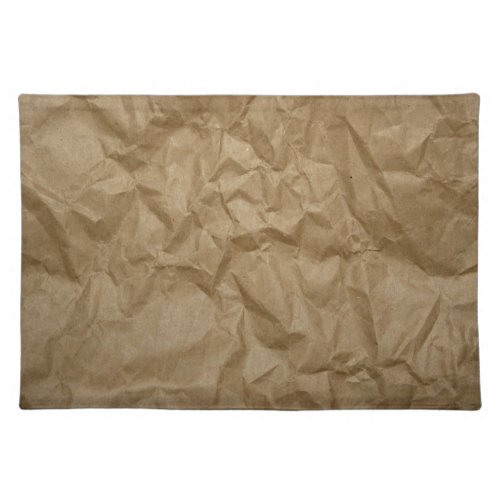 Brown Paper Wrinkled Paper Crumpled Paper Cloth Placemat