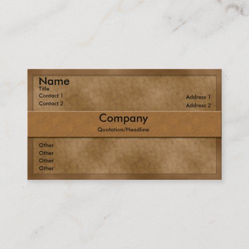 Brown Parchment Business Card