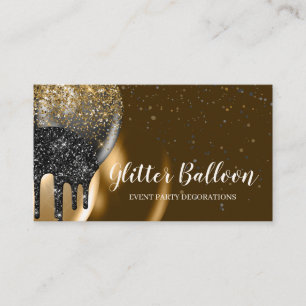 Brown Party Decoration Event Plan Birthday Balloon Business Card