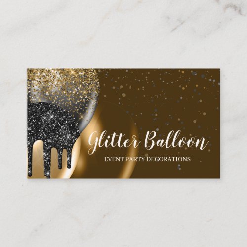 Brown Party Decoration Event Plan Birthday Balloon Business Card