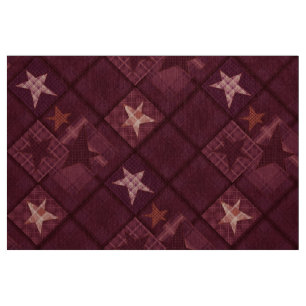 Brown patchwork fabric