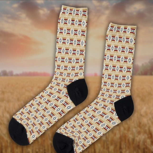 Brown Pattern Mexico Inspired Socks (Creator Uploaded)