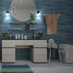 Brown Pattern  mini wildflower  Bath Towel Set