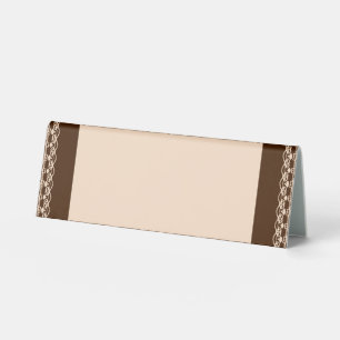 brown pattern table tent