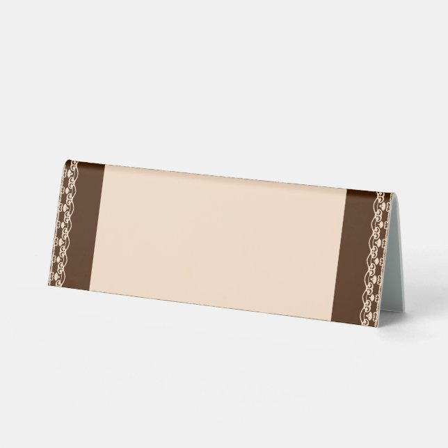 brown pattern table tent (Front)