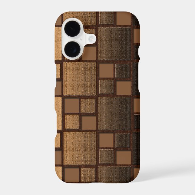 Brown patterned iphone case (Back)