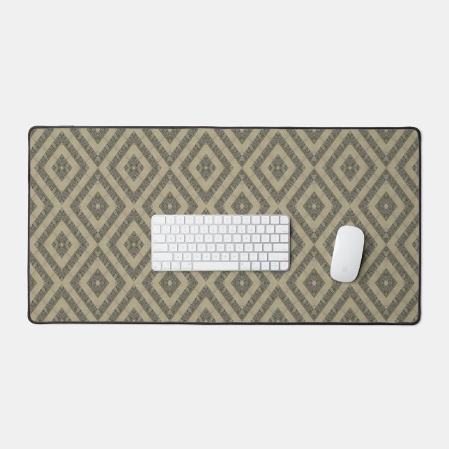 Brown pave bricks diamond pattern desk mat (Keyboard & Mouse)
