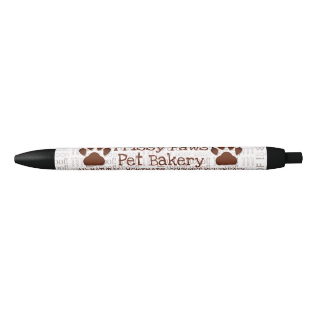 Brown Paw Business Name and Woof Art Pen (Front)