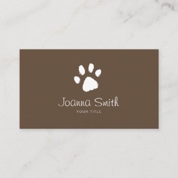 Brown Paw Dog Walking Pet Sitting Vet Appointment by superdazzle at Zazzle