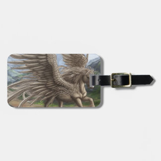 brown pegasus.jpg luggage tag
