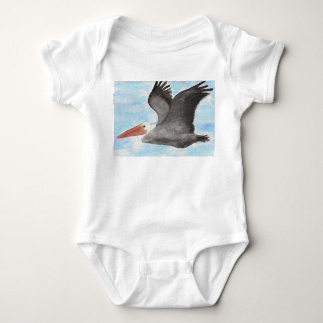 Brown Pelican Baby Shirt (Front)