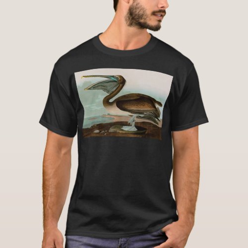 Brown Pelican Birds of America Audubon Print T_Shirt