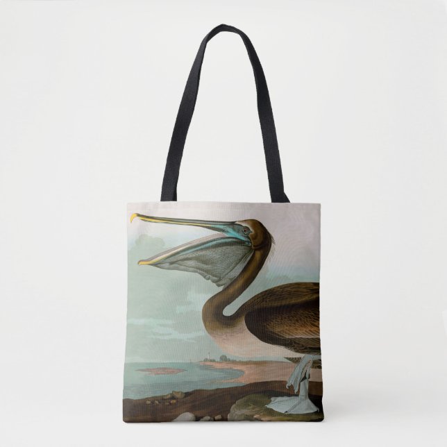 Brown Pelican Birds of America Audubon Print Tote Bag (Front)