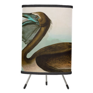 Brown Pelican Birds of America Audubon Print Tripod Lamp