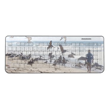 Brown Pelican Birds Wildlife Sea Wireless Keyboard Brown Pelican Birds Wildlife Sea Wireless Keyboard