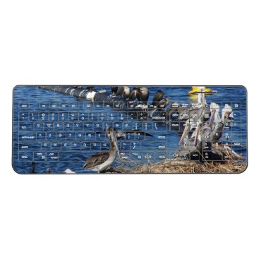 Brown Pelican Birds Wildlife Wireless Keyboard Brown Pelican Birds Wildlife Wireless Keyboard