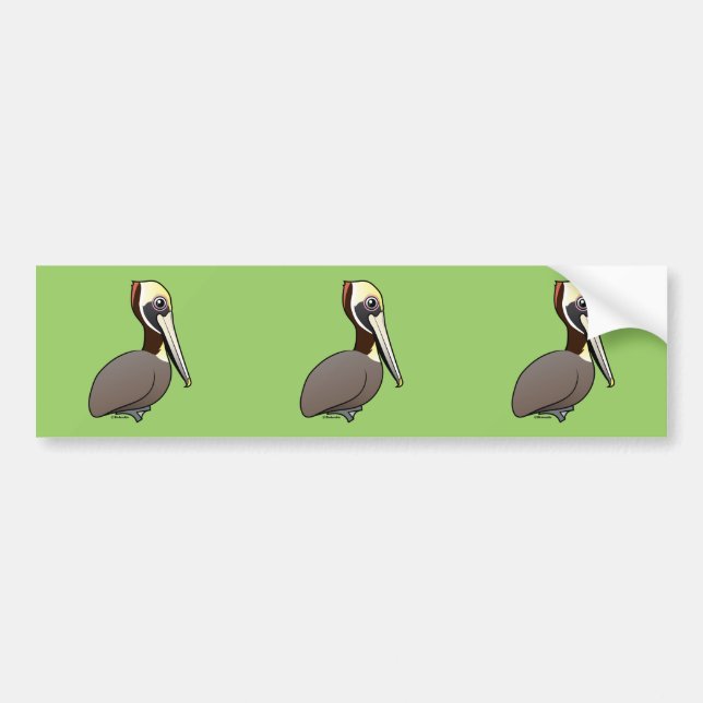 Brown Pelican Bumper Sticker (Front)