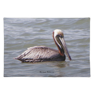 Brown Pelican cloth placemat