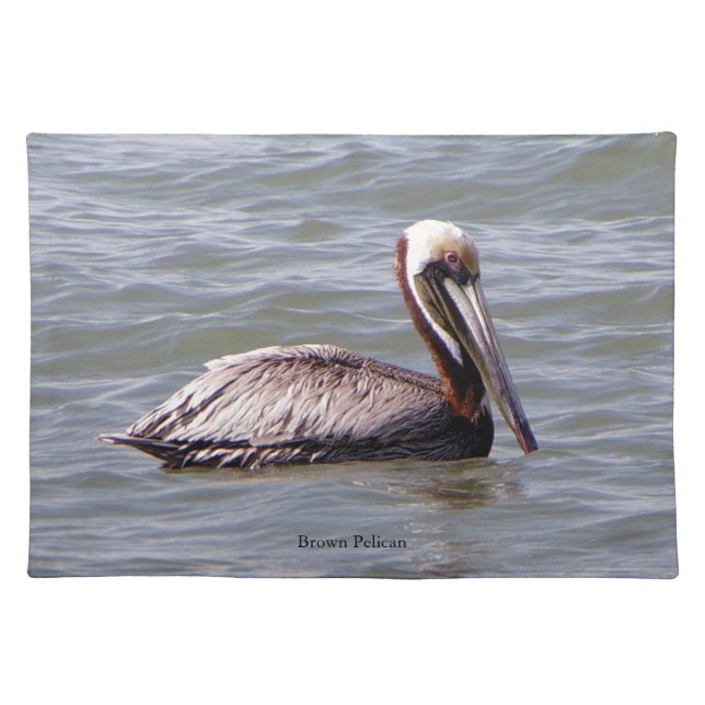 Brown Pelican cloth placemat (Front)