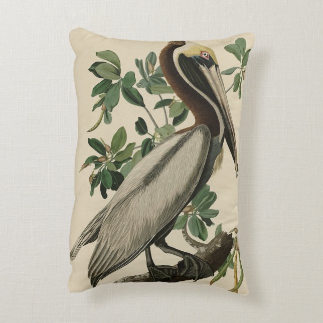 Brown Pelican from Audubon's Birds of America Accent Pillow (Back(Vertical))