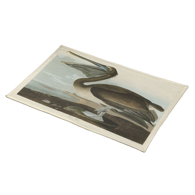 Brown Pelican from Audubon's Birds of America Cloth Placemat (On Table)
