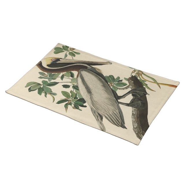 Brown Pelican from Audubon's Birds of America Cloth Placemat (On Table)