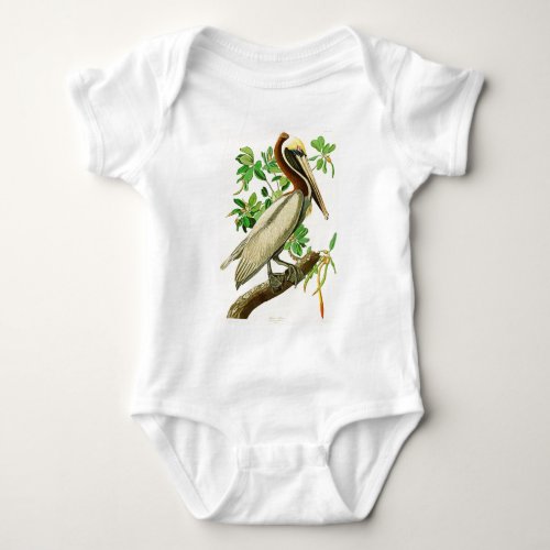 Brown Pelican John James Audubon Birds of America Baby Bodysuit