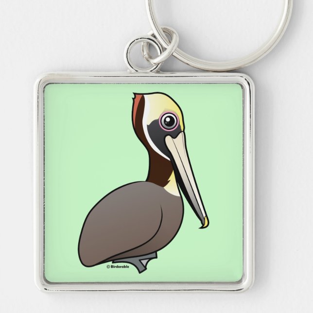 Brown Pelican Keychain (Front)