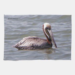 Brown Pelican kitchen towel
