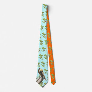 Brown Pelican Neck Tie