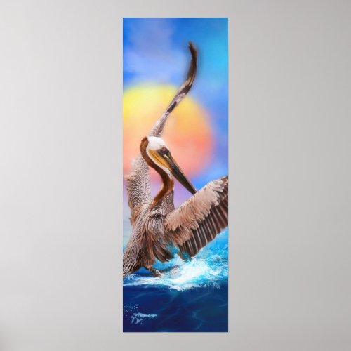 Brown Pelican SUN KISSED Poster