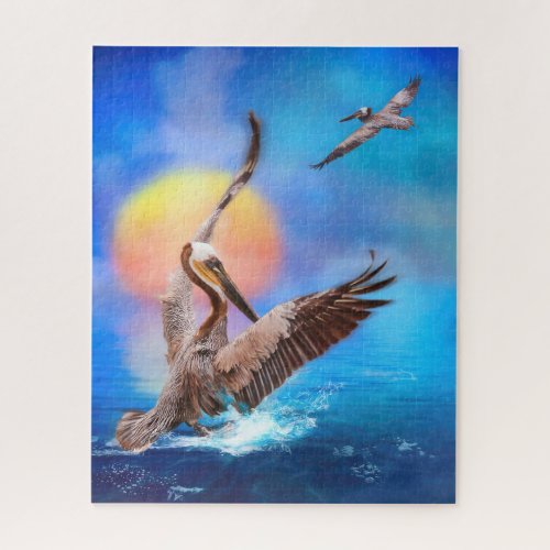 Brown Pelicans SUN KISSED ISLAND Jigsaw Puzzle