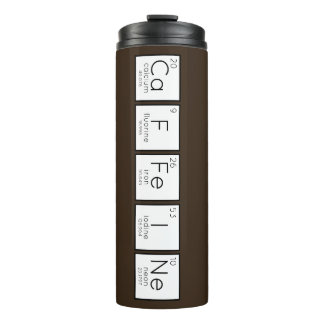 Brown Periodic Table Caffeine Choose A Color Thermal Tumbler