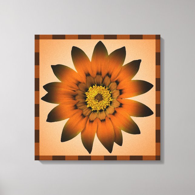 Brown Peru Flower artwork - Wrapped canvas Print (Front)