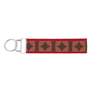 Brown Petals Pattern Wrist Keychain