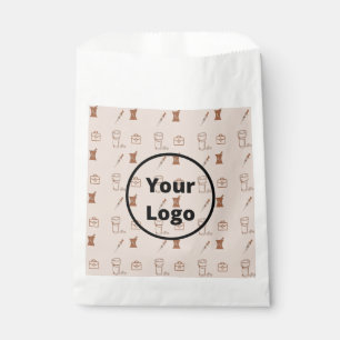 Brown pharmacy business pattern favor bag
