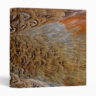 Brown Pheasant Feather Design Binder