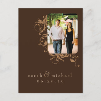 Brown Photo Save the Date 04 Announcement Postcard