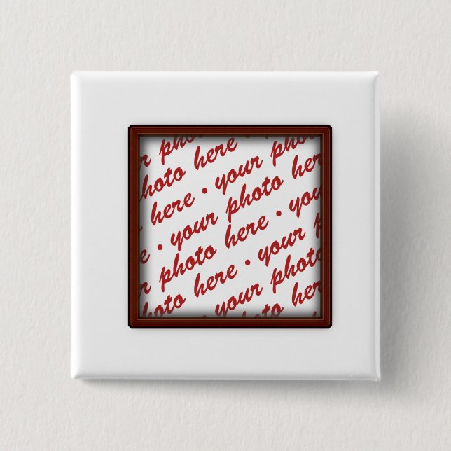 Brown Picture Frame for Any Occasion Pinback Button (Front)