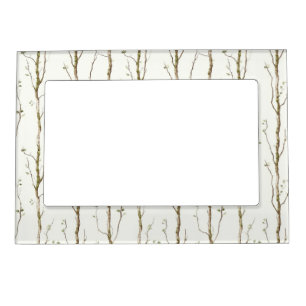 Brown Pine Cones Bridal Shower Magnetic Frame