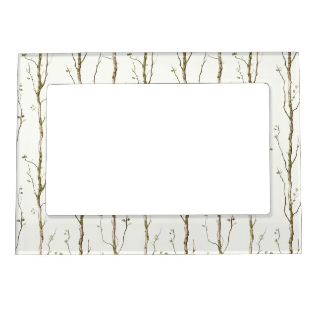 Brown Pine Cones Bridal Shower Magnetic Frame (Front)