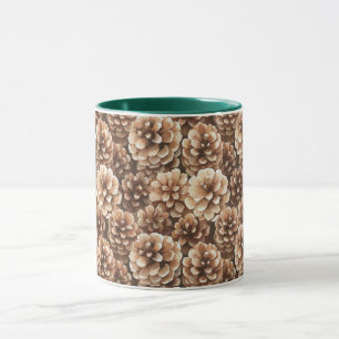 Brown Pine Cones Mug